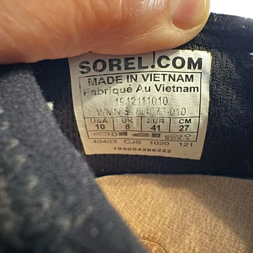 Sorel Women's Kinetic Impact Lace Black Athletic Sneakers Running Shoes Size 10